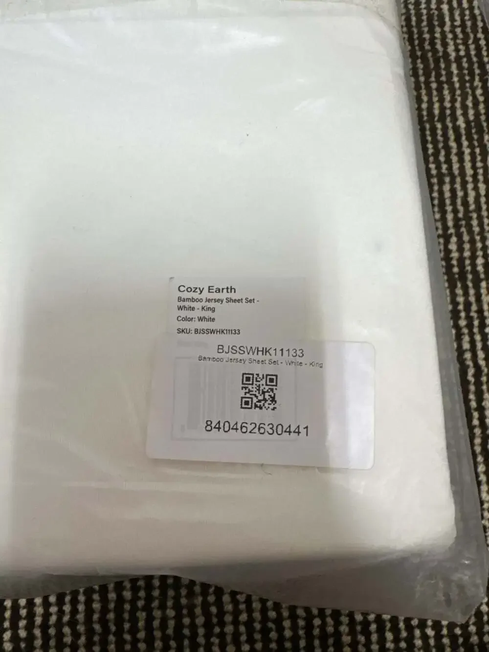 Cozy Earth Bamboo Jersey King Size Sheet Set - White